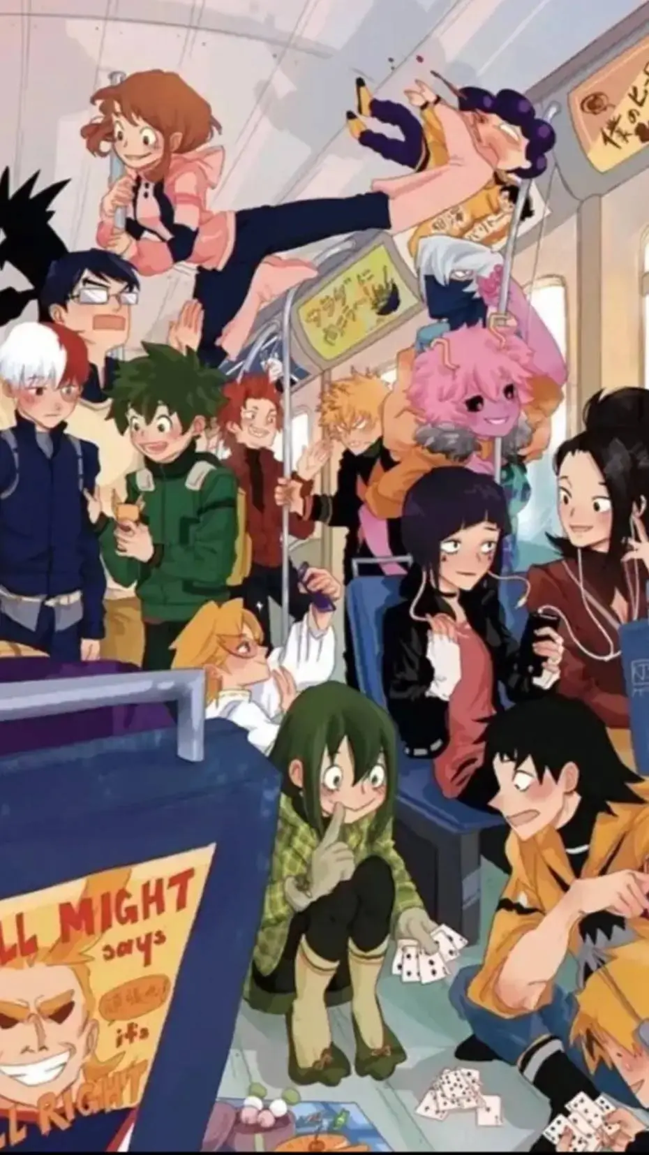 ai character: Mha road trip background