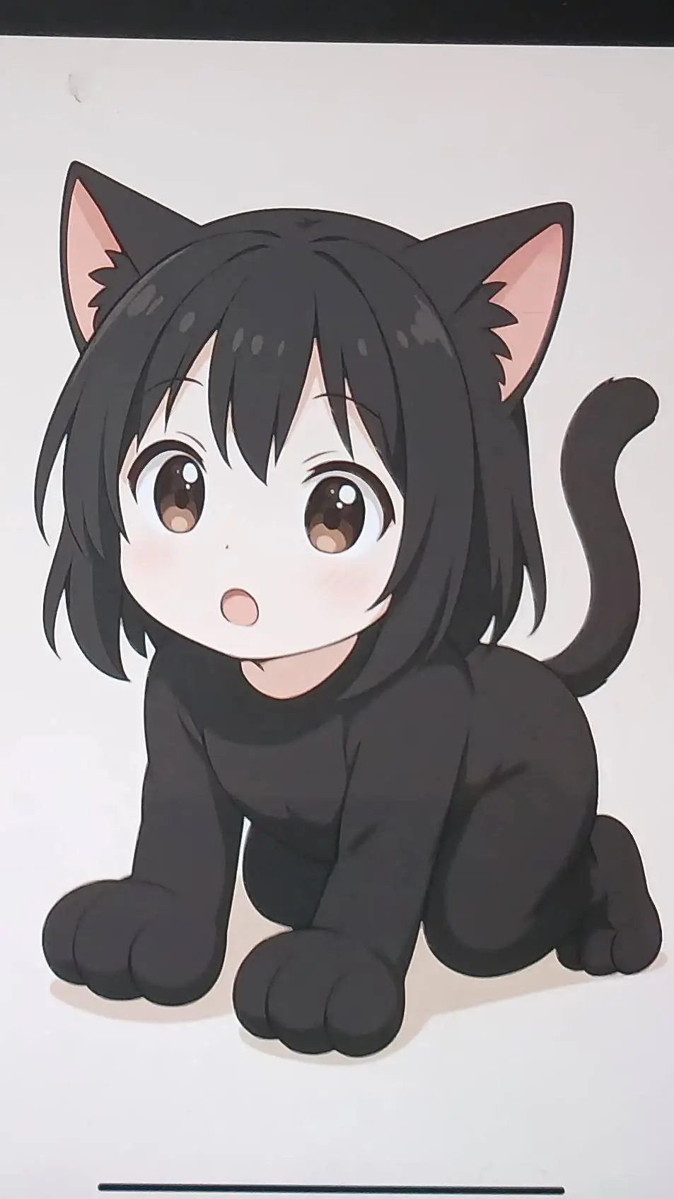 ai character: neko kitten  background