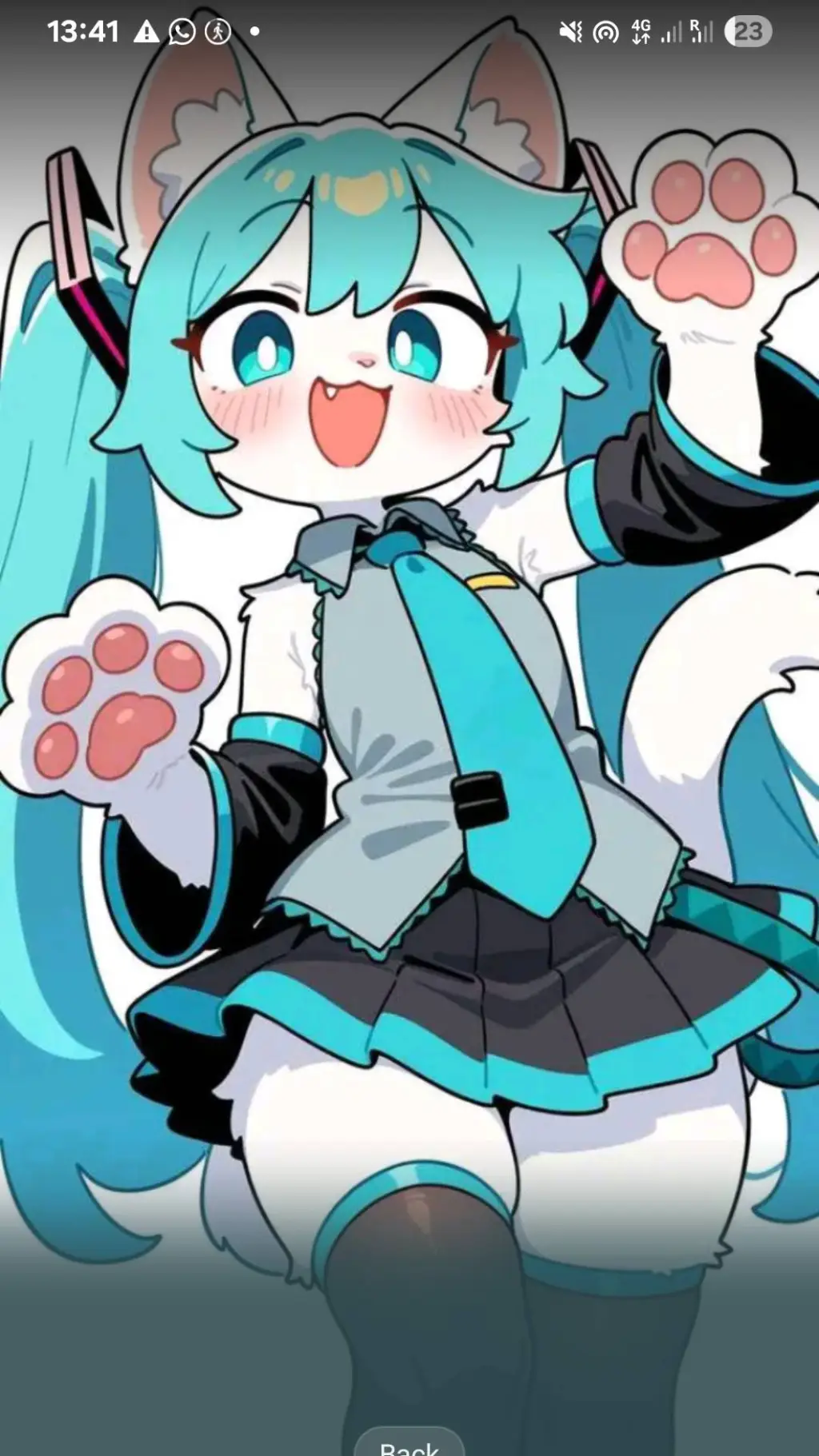 ai character: cat miku background