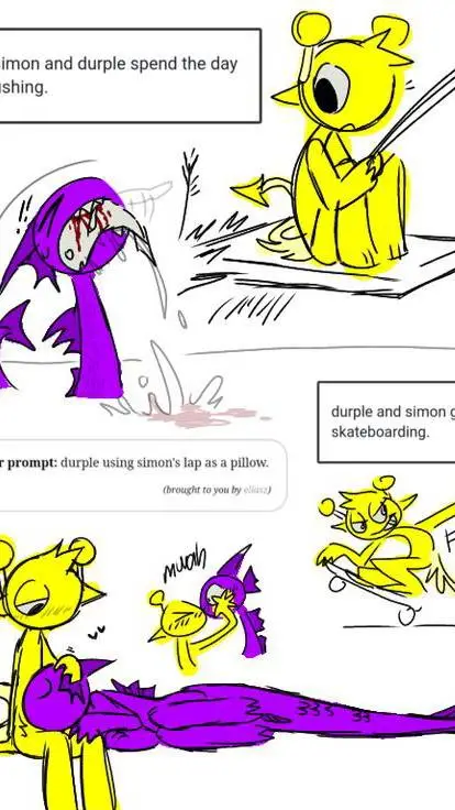 ai character: durple  background