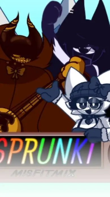 ai character: sprunki misfit  background