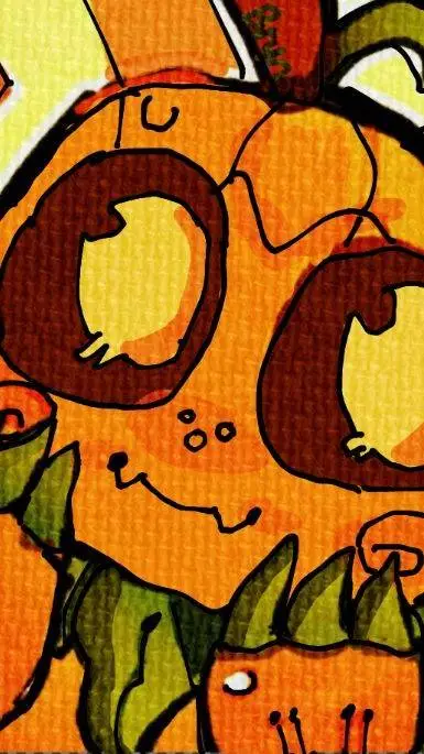 ai character: 🎃૮₍ ´ ꒳ `₎აGourdy🎃 background