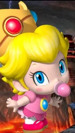 ai character: bebe peach background