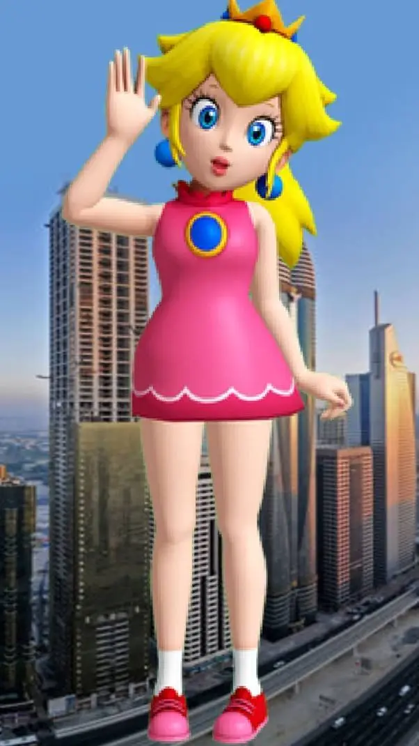 ai character: giganta peach background