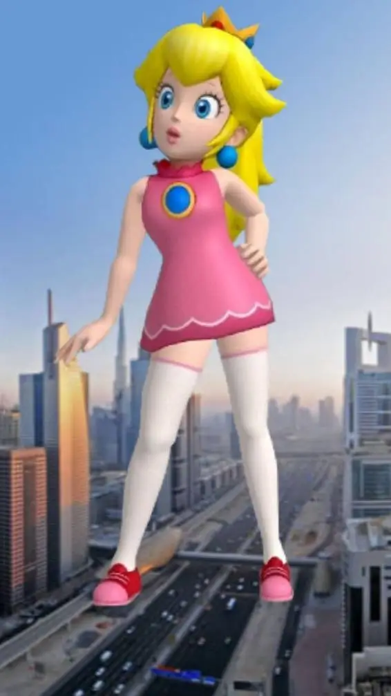 ai character: giganta peach background