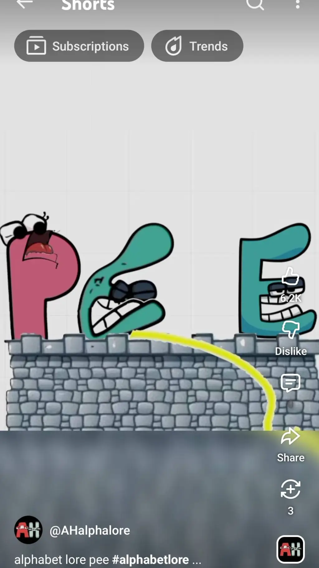 ai character: e is pee background