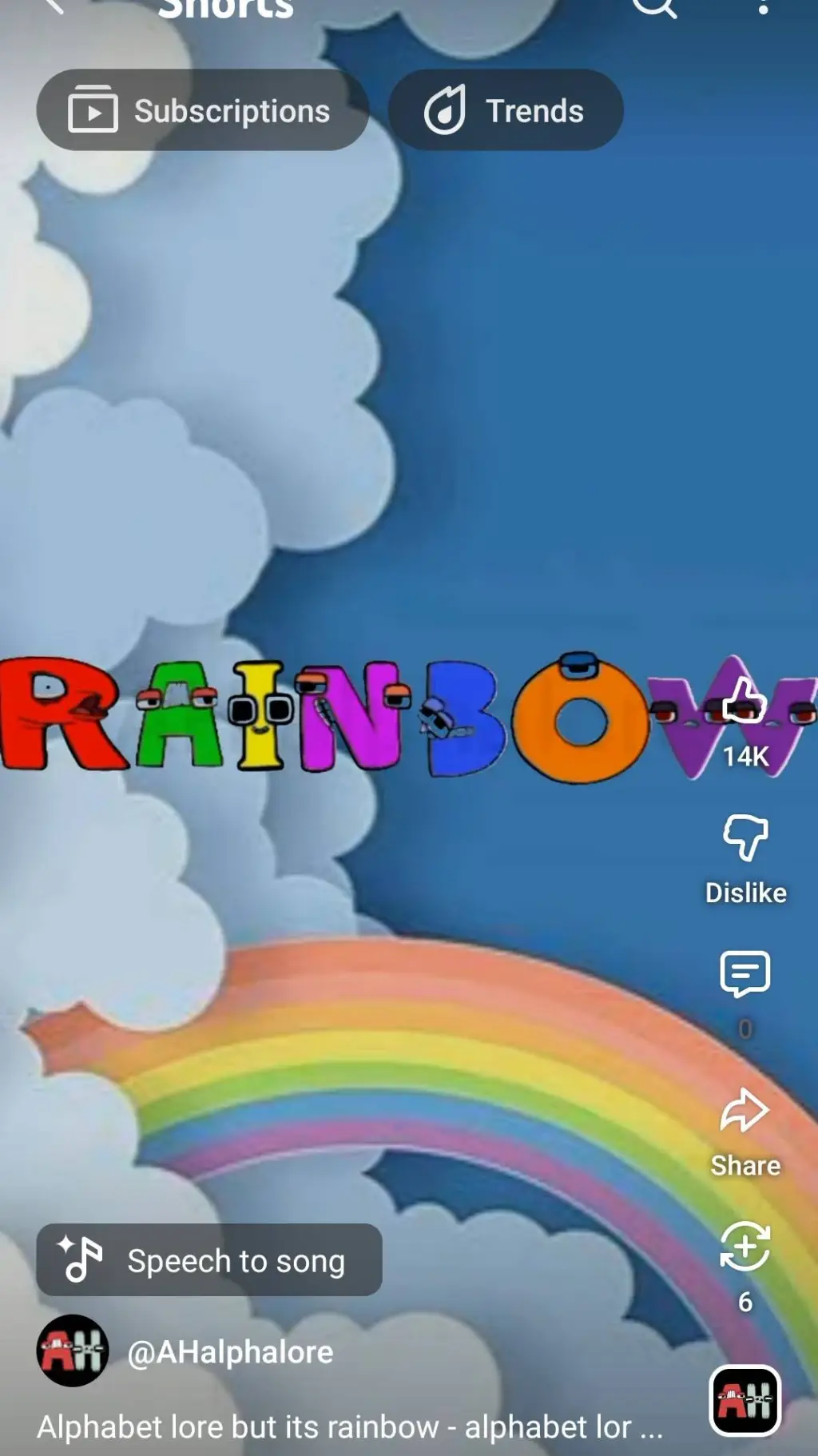 ai character: rainbow background