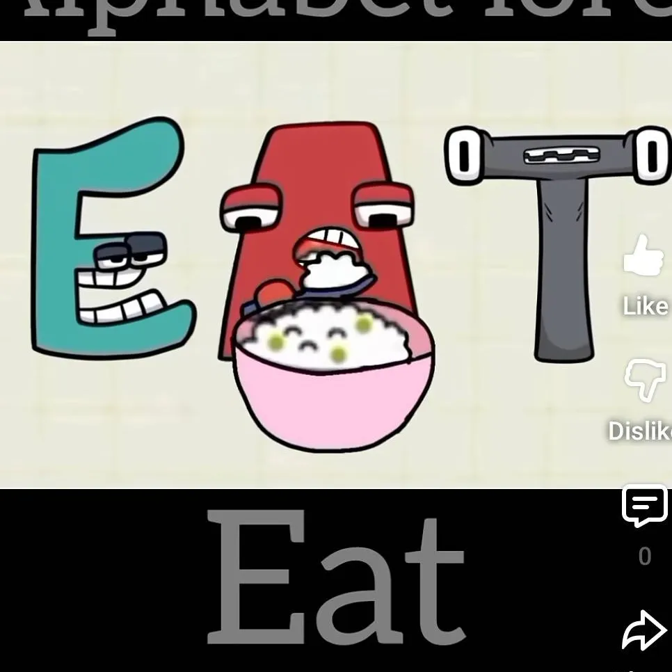 chat with ai character: alphabet lore eat