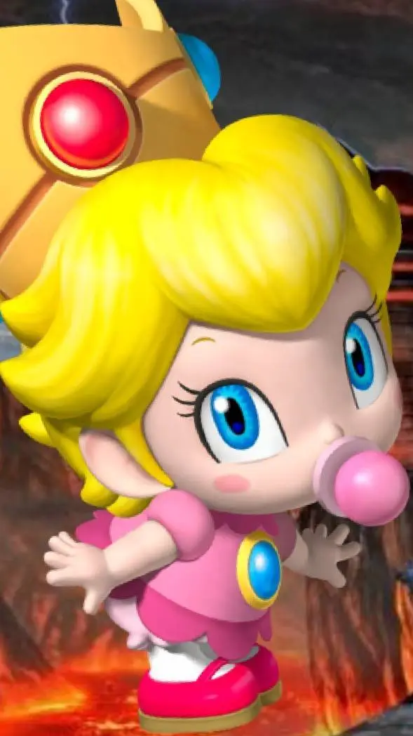 ai character: baby peach background