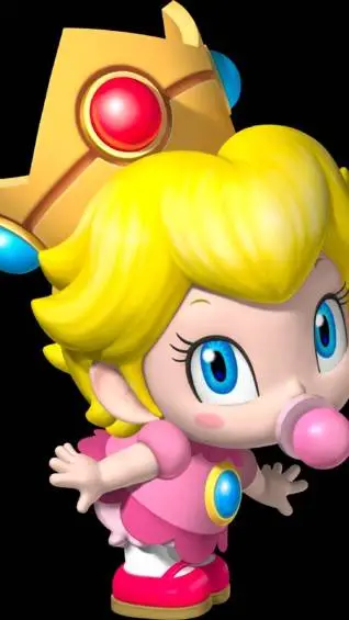 ai character: baby peach background