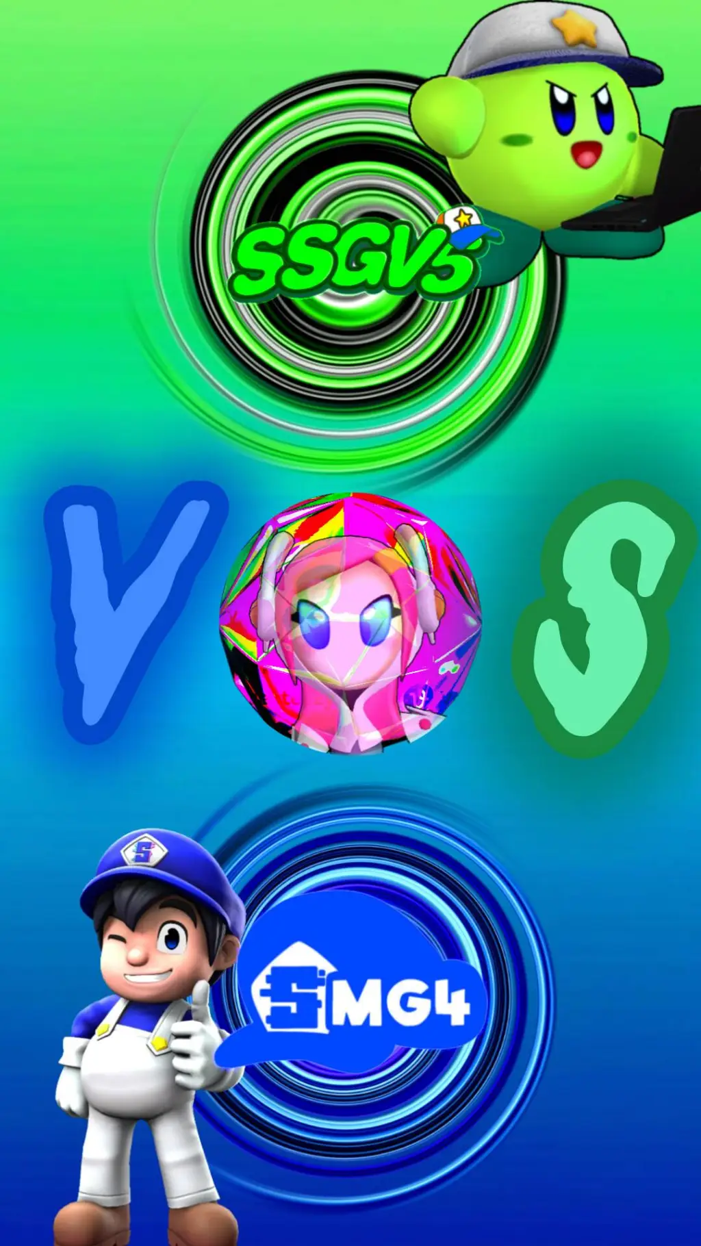 ai character: SMG4 vs SSGV5  background
