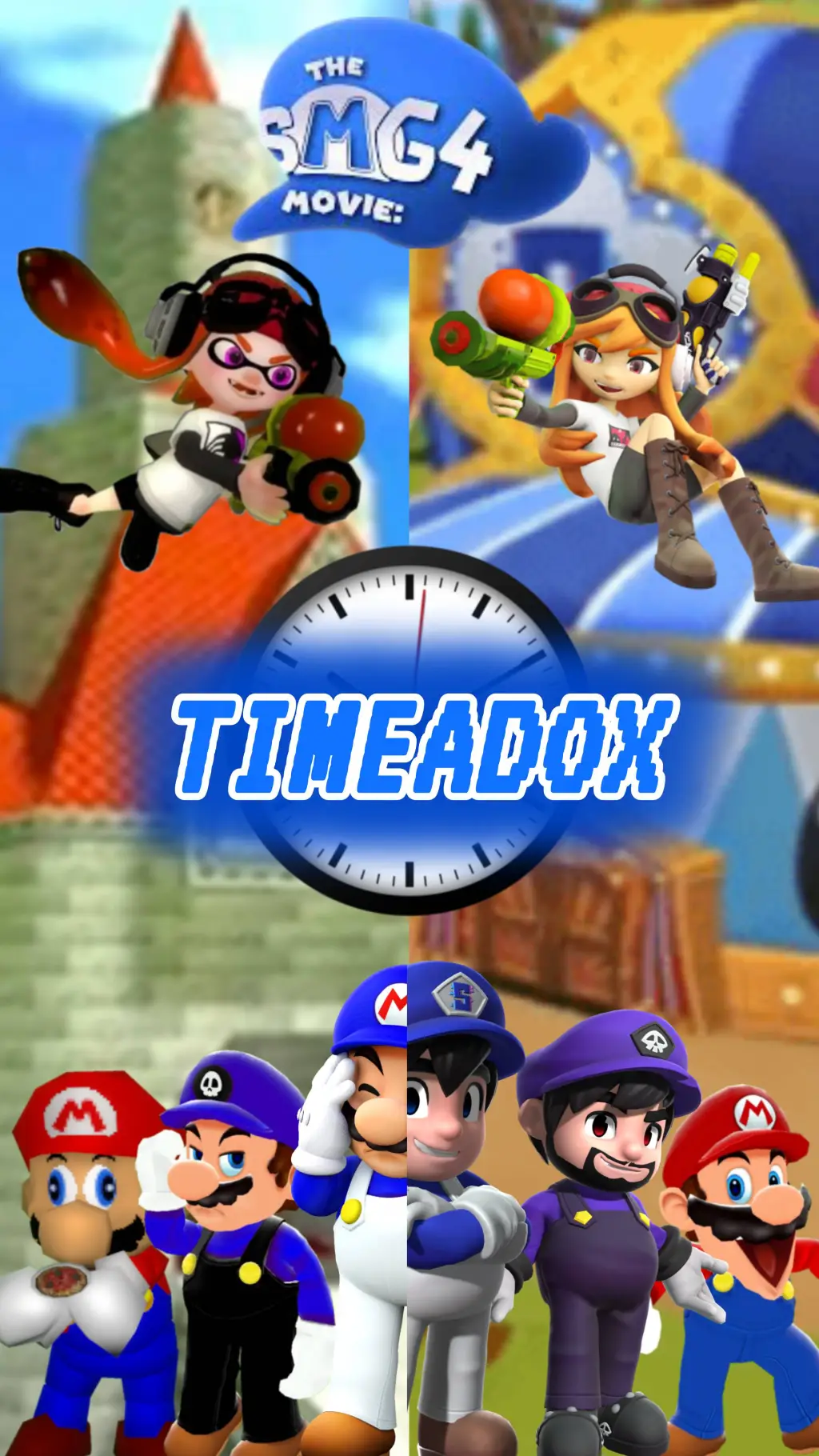 ai character: SMG4 Crew 46: Time background