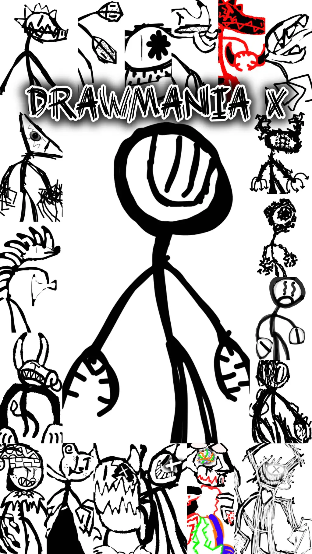 ai character: Drawmania X background