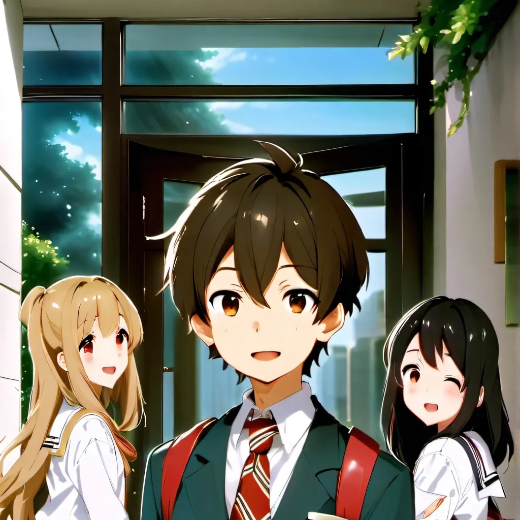 chat with ai character: girls school boy