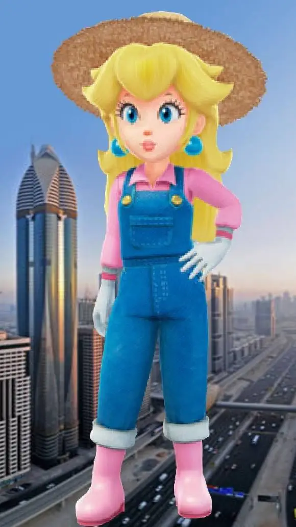 ai character: peach background