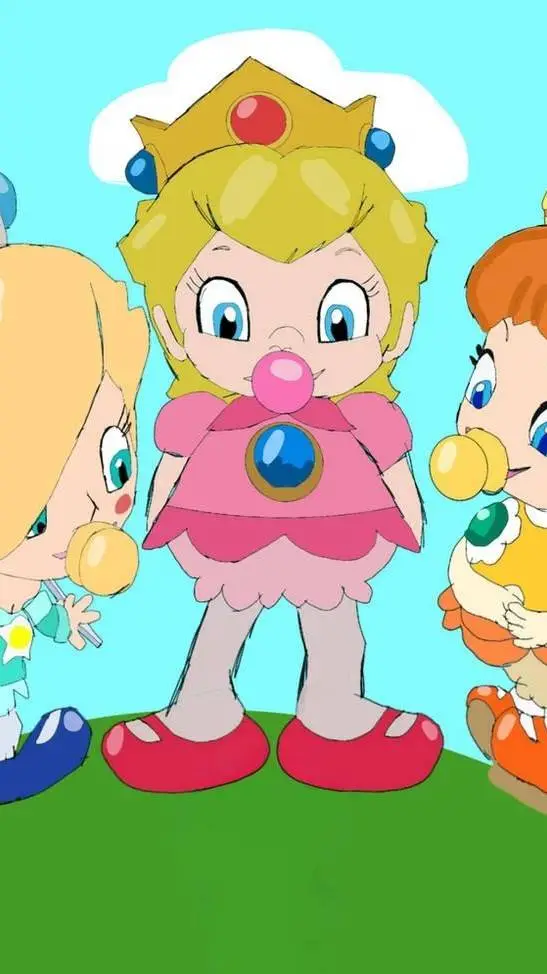 ai character: bebe peach background