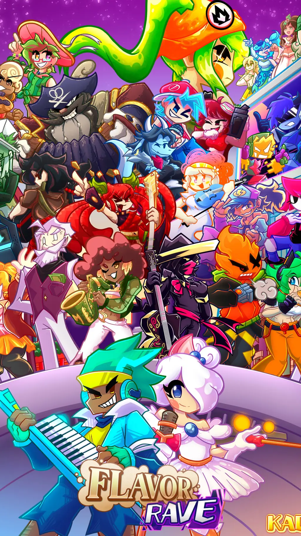 ai character: Flavor Rave background
