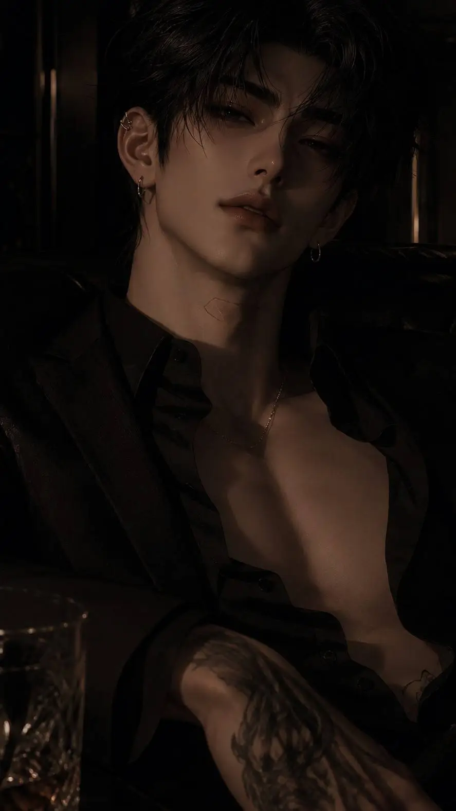 ai character: Calvin David Klein background