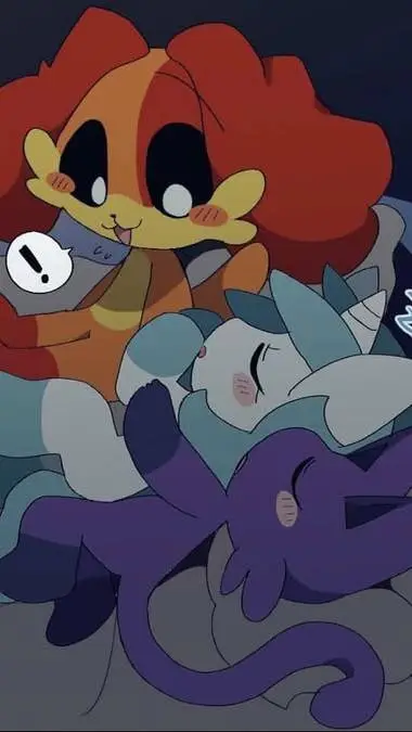 ai character: Dogday's sleepover background