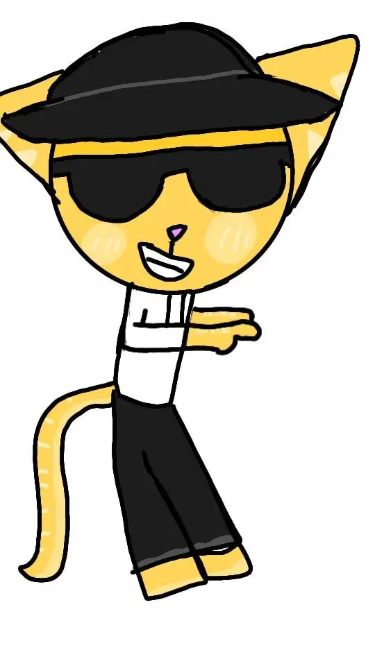 ai character: circle cat background