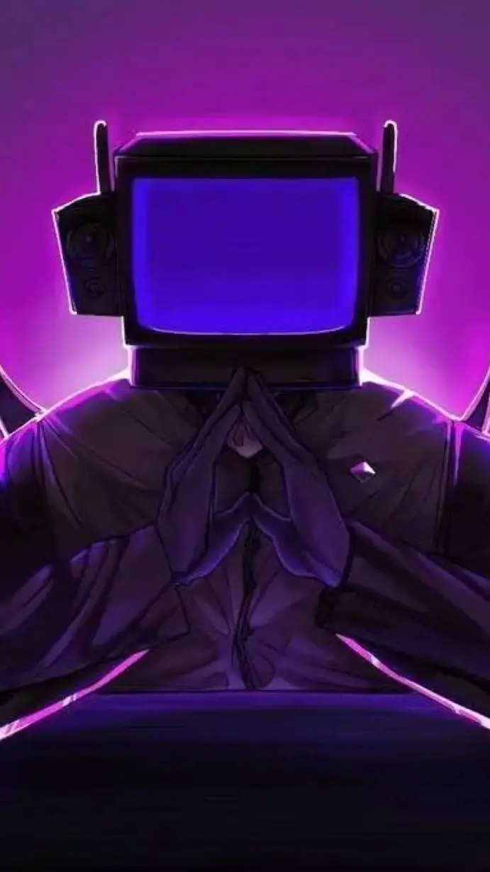 ai character: Dark TV Man background