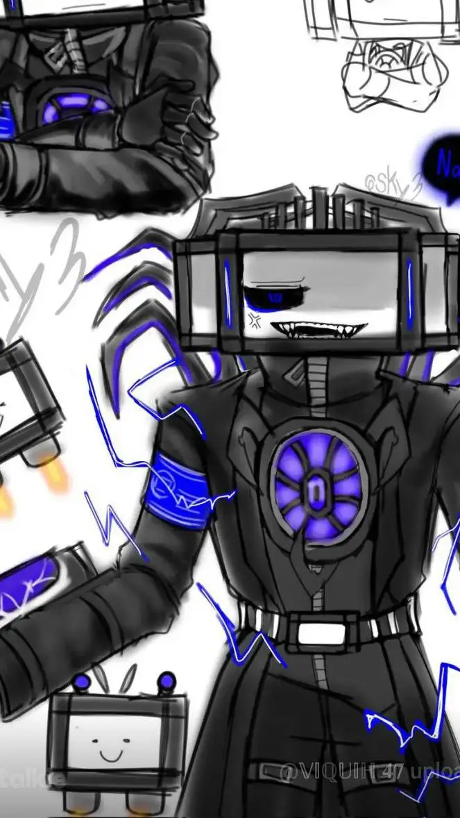 ai character: Titan TV Man background