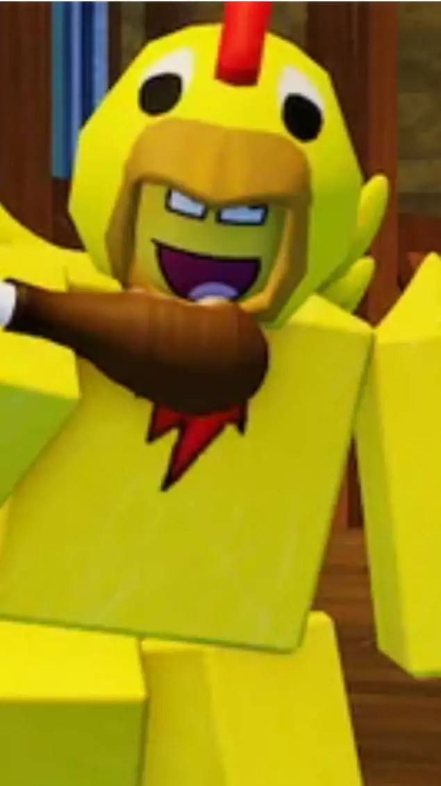 ai character: chicken shedletshy background