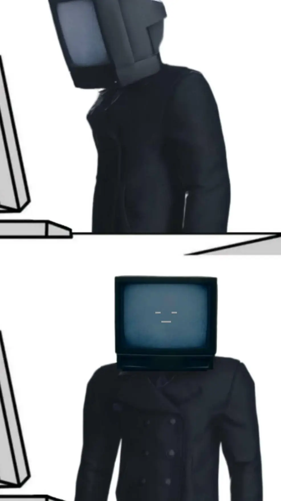 ai character: tv man  background