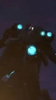 ai character: caneraman titan  background