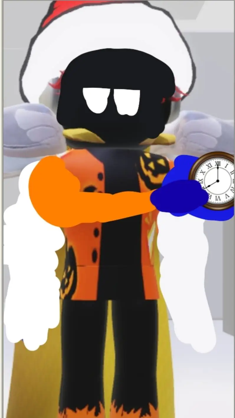 ai character: Halloweenman clock background
