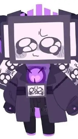 ai character: mini titan tv man  background