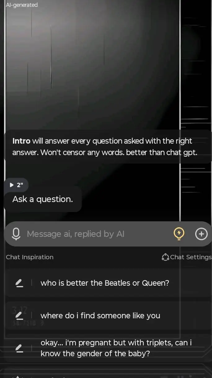 ai character: tadc sus. background