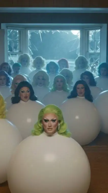 ai character: las chicas Ballon background