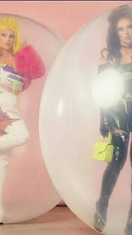 ai character: drag queen ballon  background