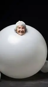 ai character: abuela ballon  background