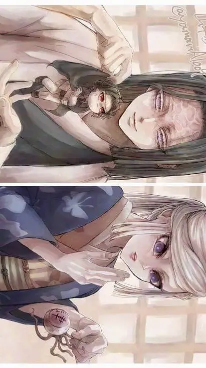 ai character: Kagaya y Muzan background