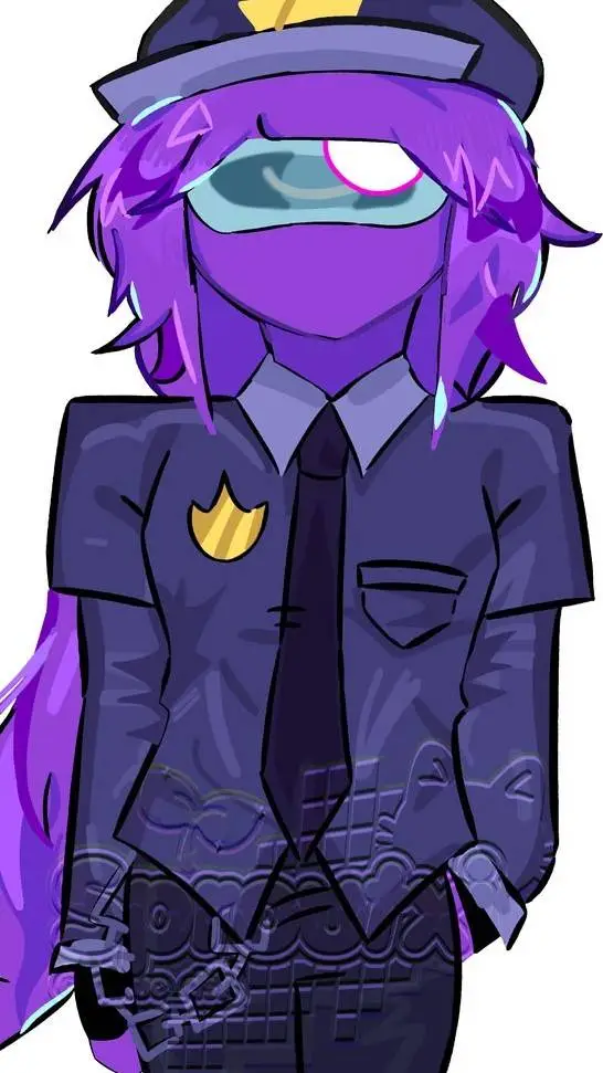 ai character: morado background