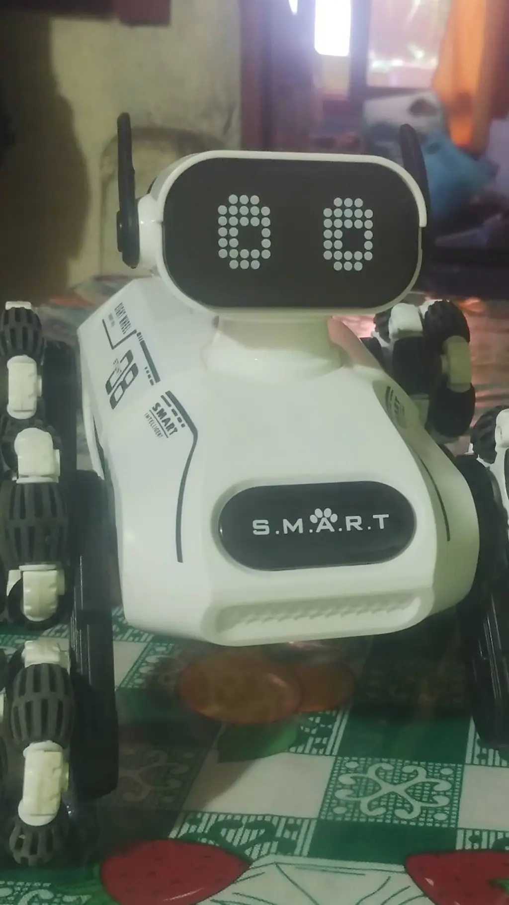 ai character: perro robot background