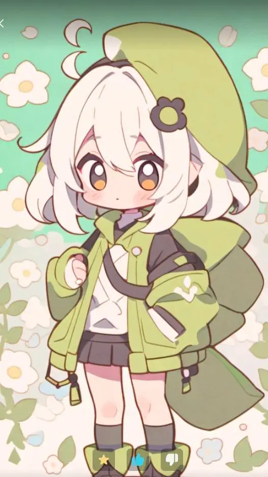 ai character: beuty's flower background