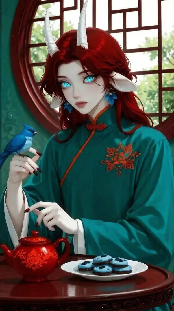 ai character: Харухи  background