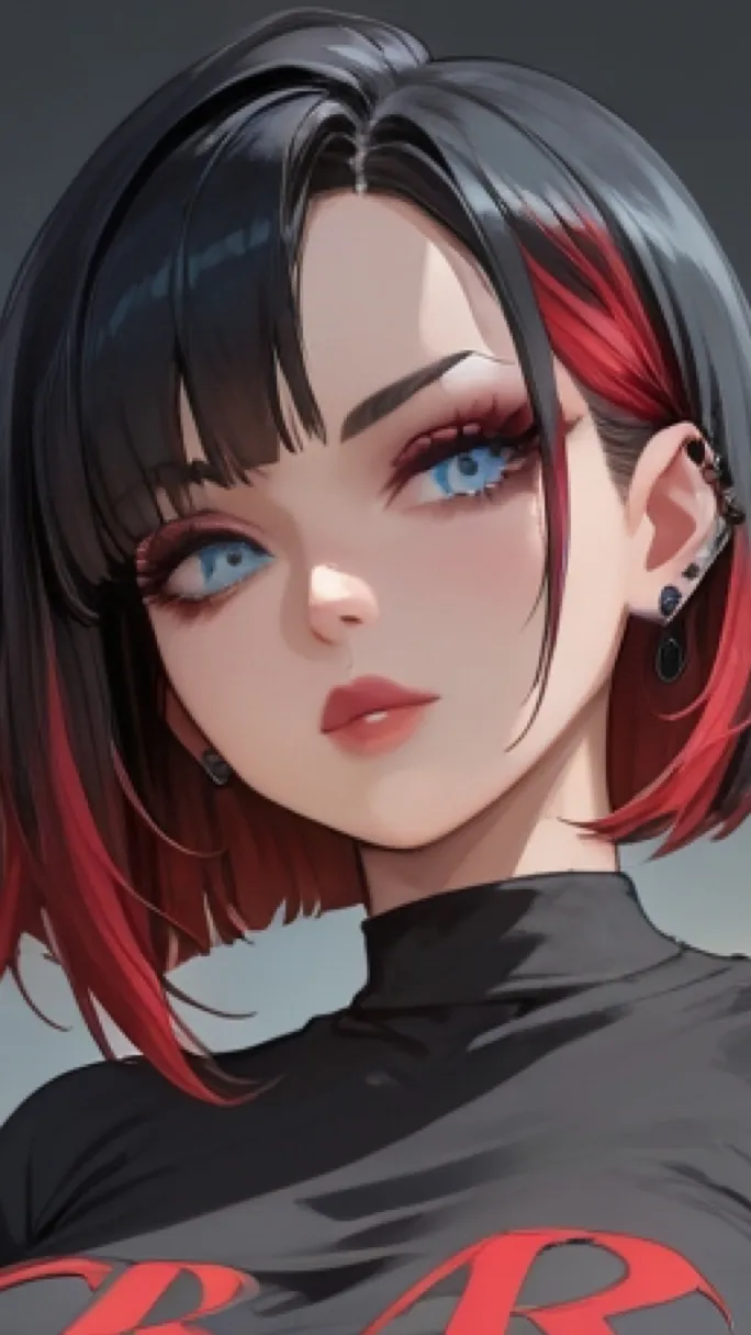 ai character: Red vampire girl  background