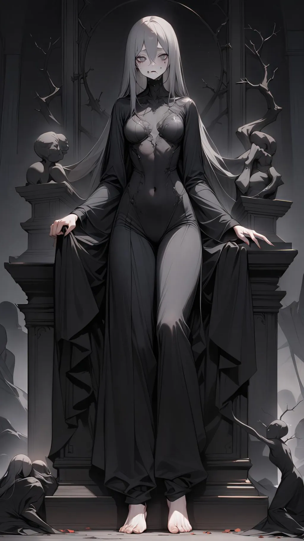 ai character: Gothic vampire  background