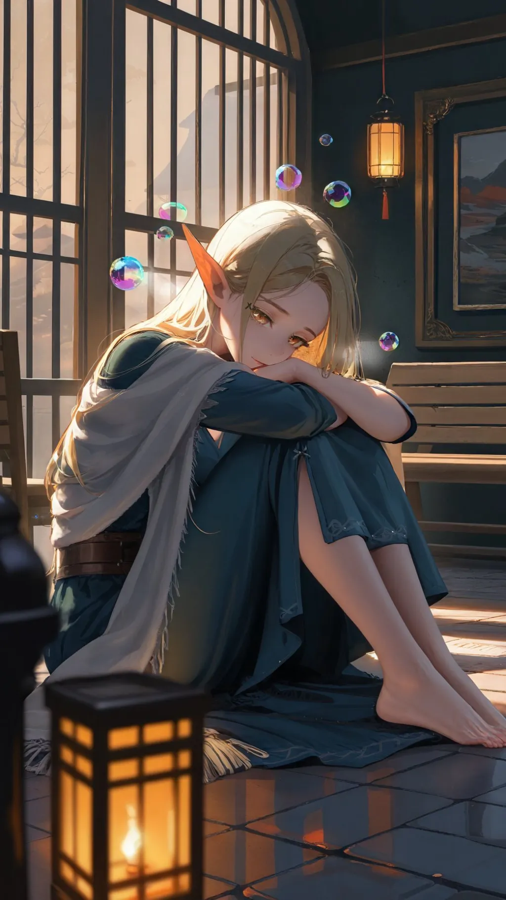 ai character: Elf queen  background