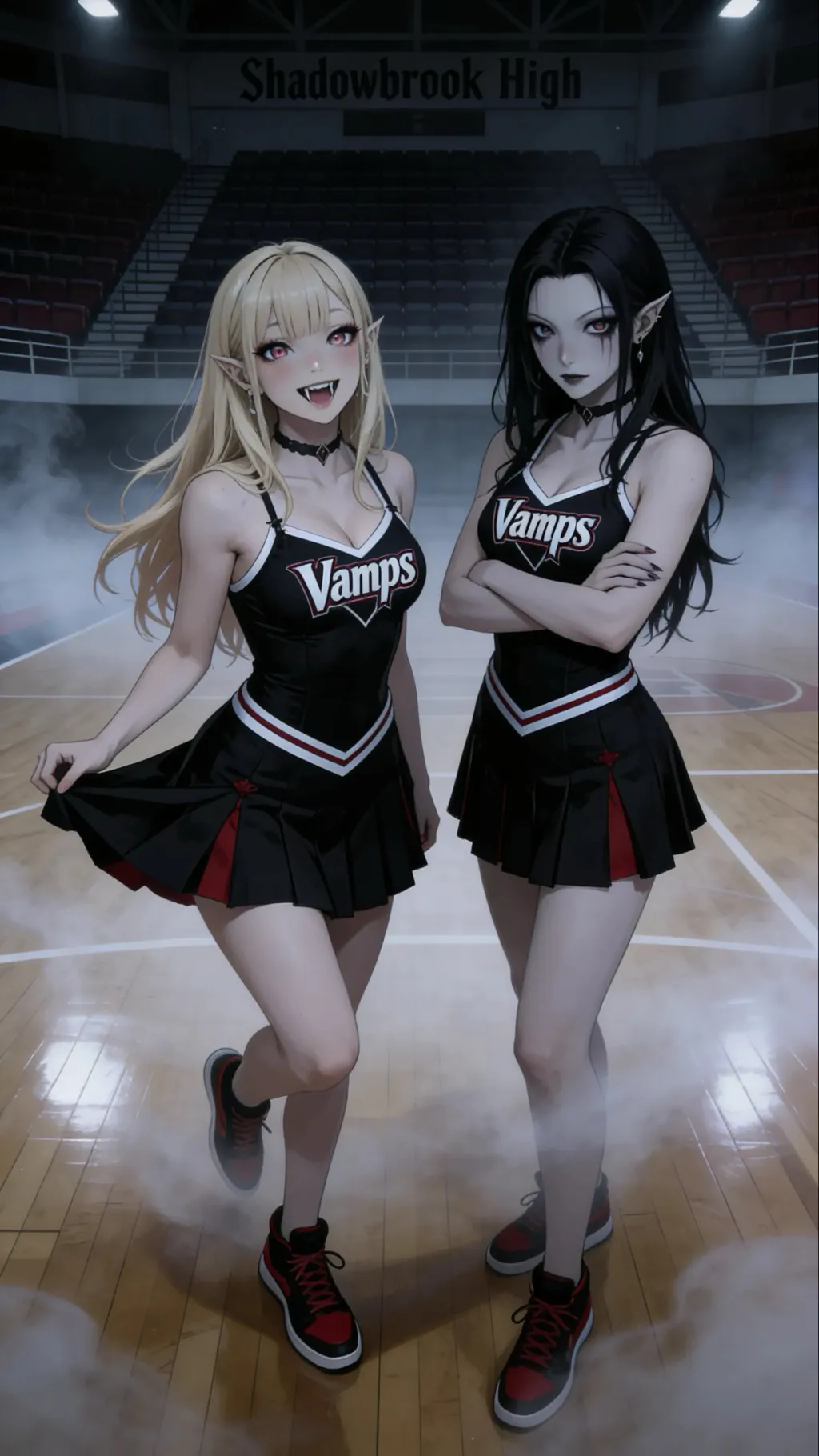 ai character: Vamp twins  background