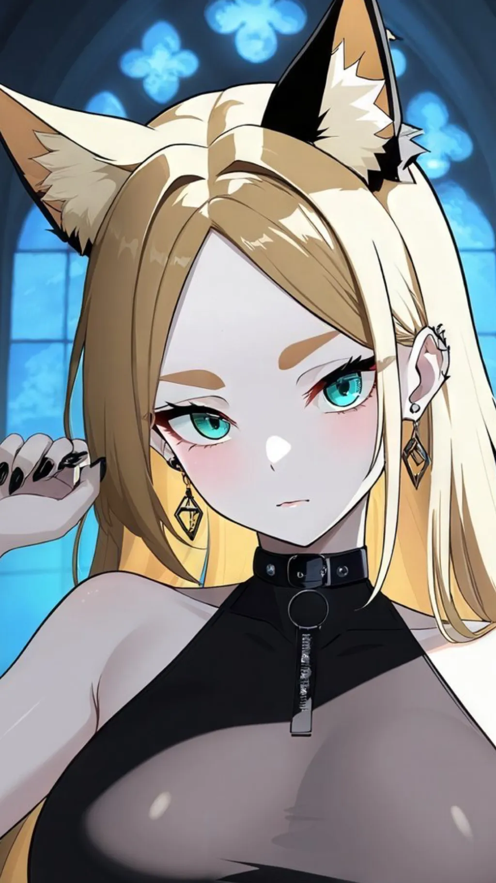 ai character: Blue  background