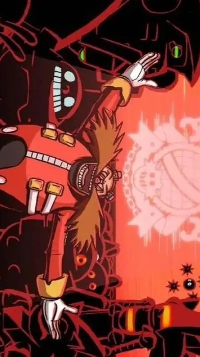 ai character: Eggman vs Mha background
