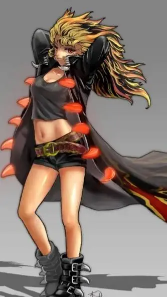 ai character: Battra fem background