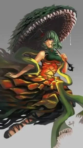 ai character: Biollante fem background