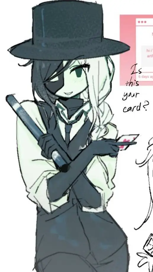 ai character: Artful fem background