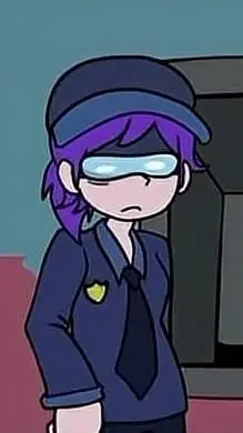 ai character: Morado background
